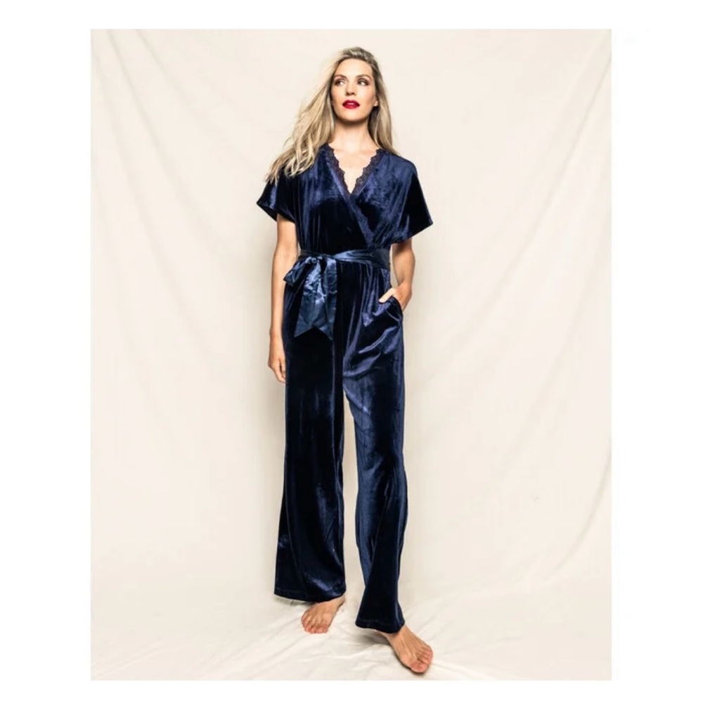 Petite Plume Velvet Jumpsuit